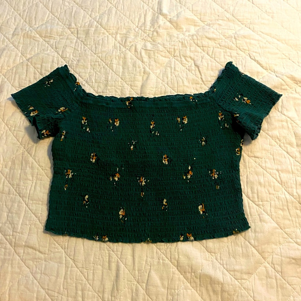 Abercrombie and Fitch Smocked crop top